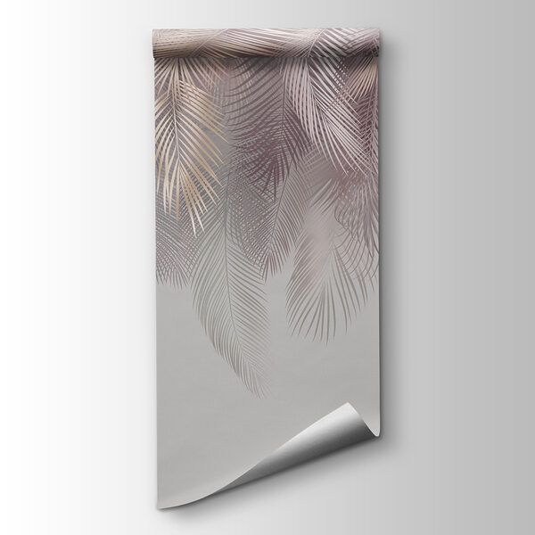 Delicate leaves in soft pastel hues