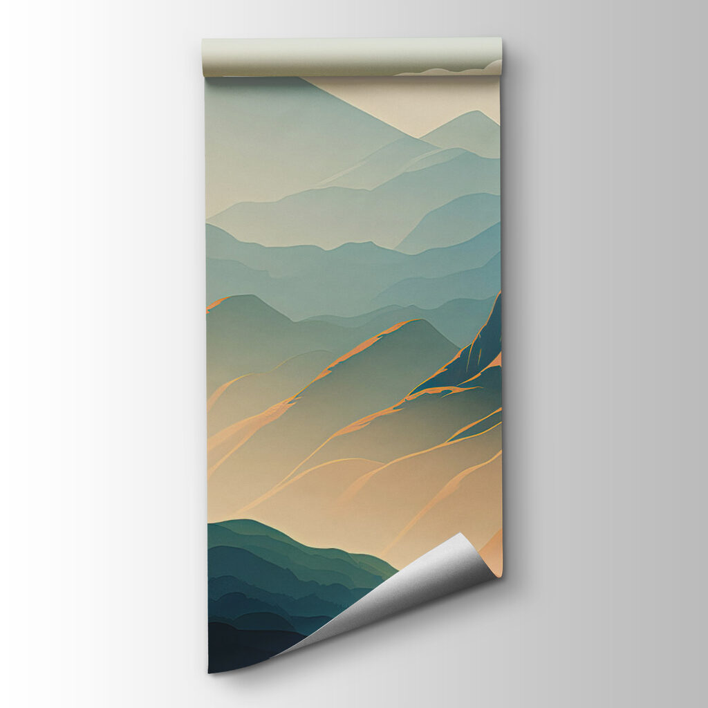 Landscape of mountains and trees