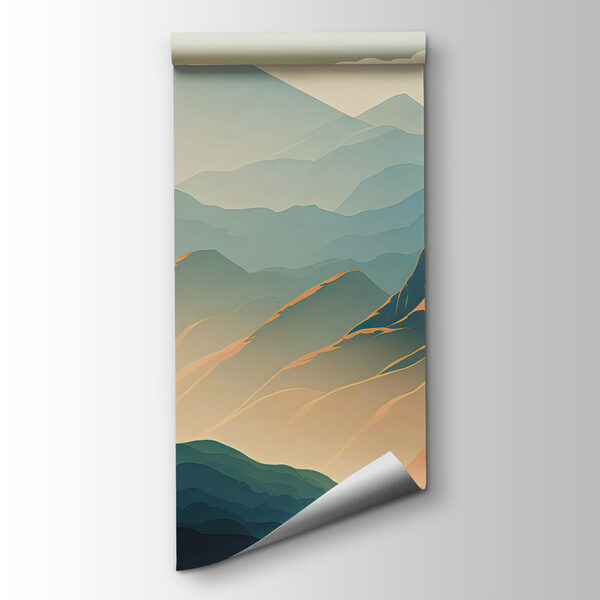 Landscape of mountains and trees