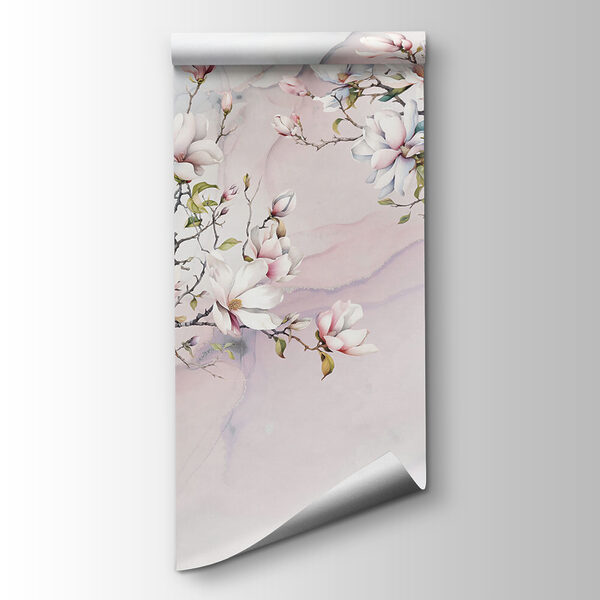 Painting of flowers on a marble surface Painting of flowers on a marble surface