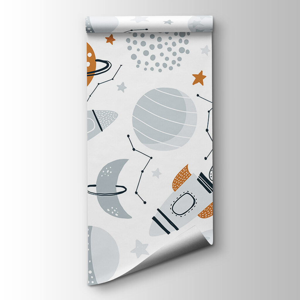 Pattern of planets and rockets