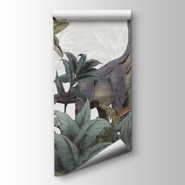 Group of dinosaurs in a jungle