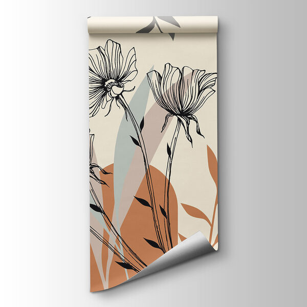 Drawing of flowers and leaves