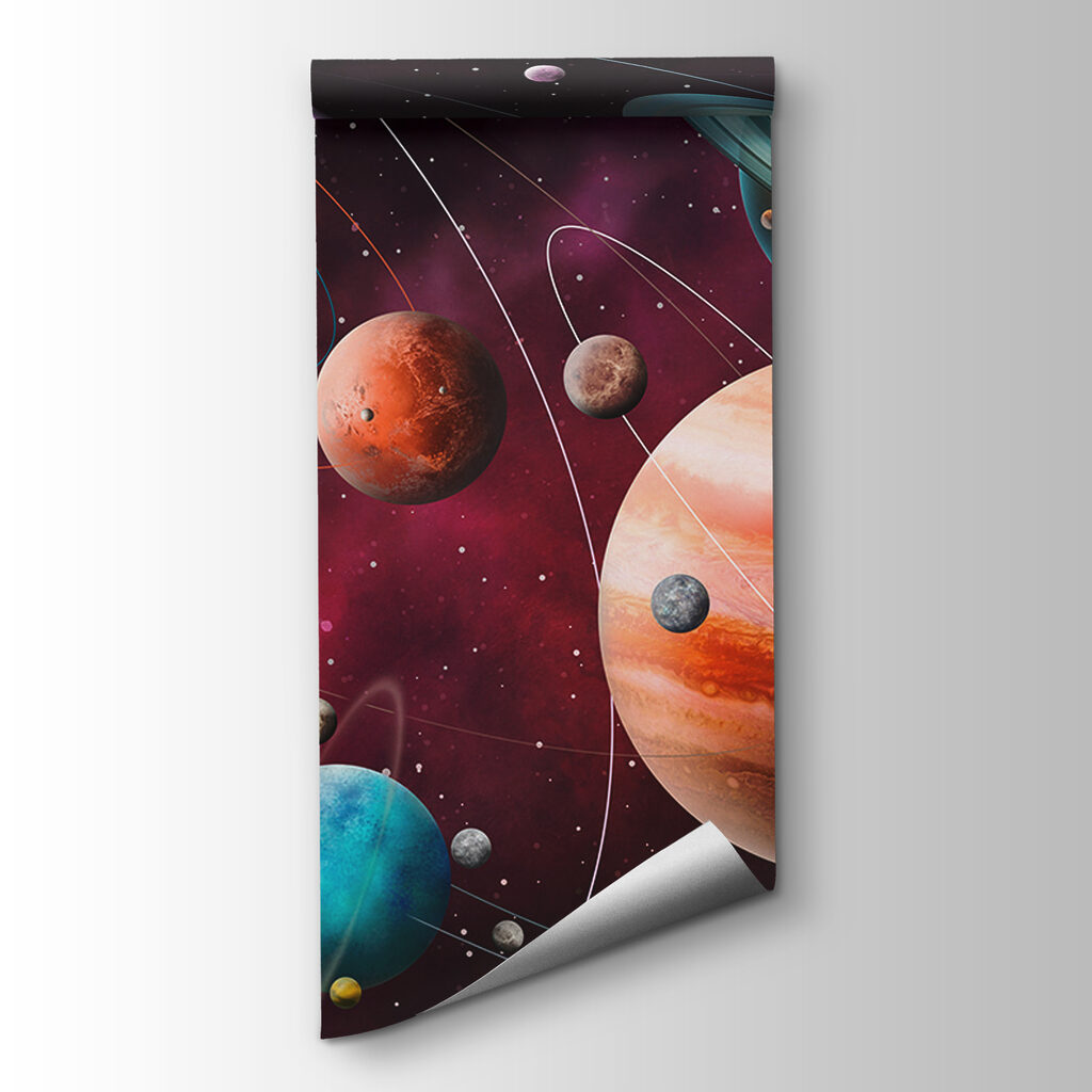 Planets and stars in space