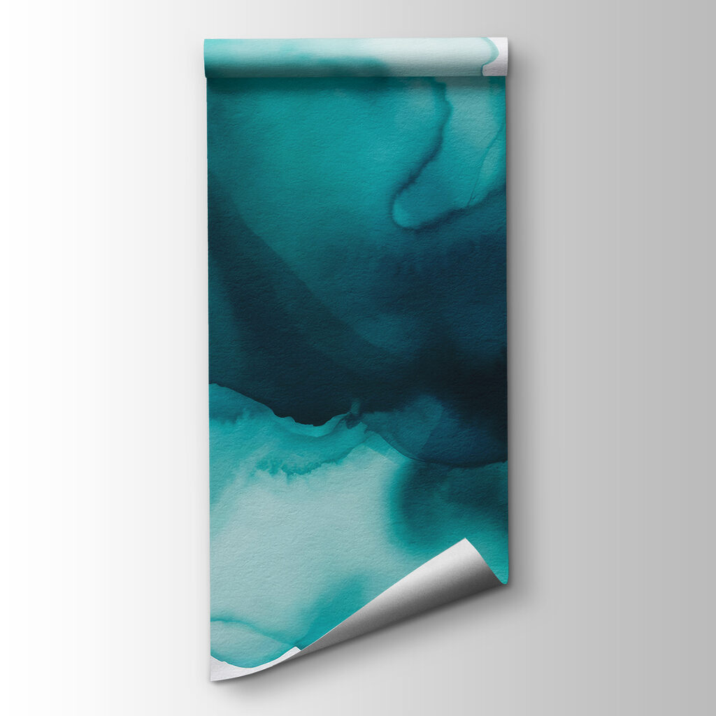 A blue and green watercolor A blue and green watercolor