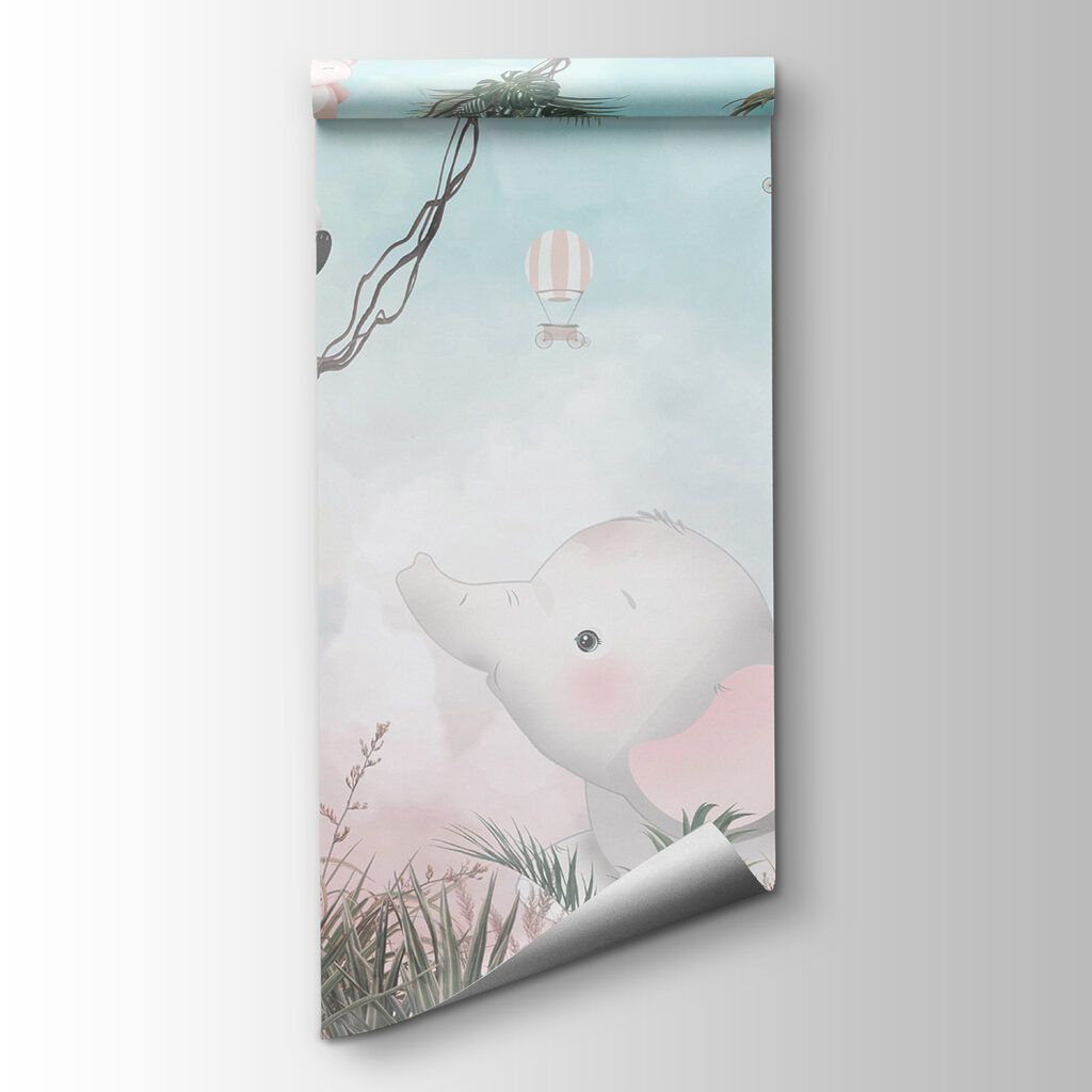 A cartoon of animals on a rope