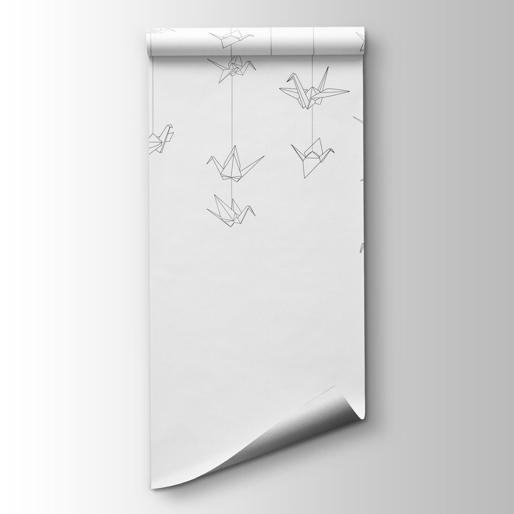 A group of origami birds