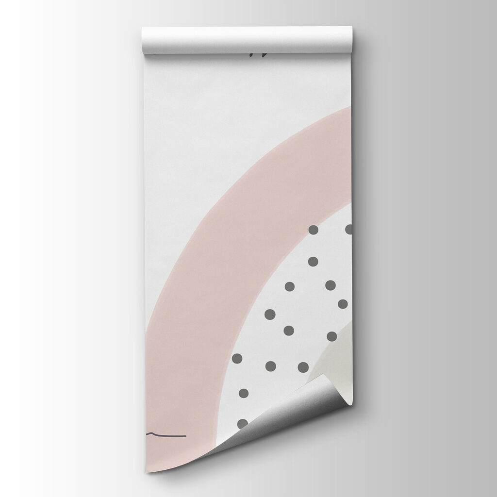 A white background with pink and grey circles and dots A white background with pink and grey circles and dots