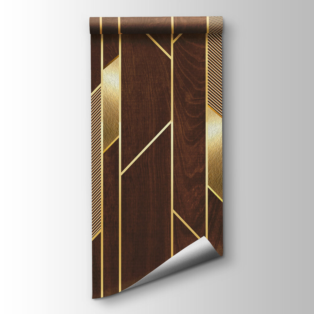 Elegant lines on rich wood texture