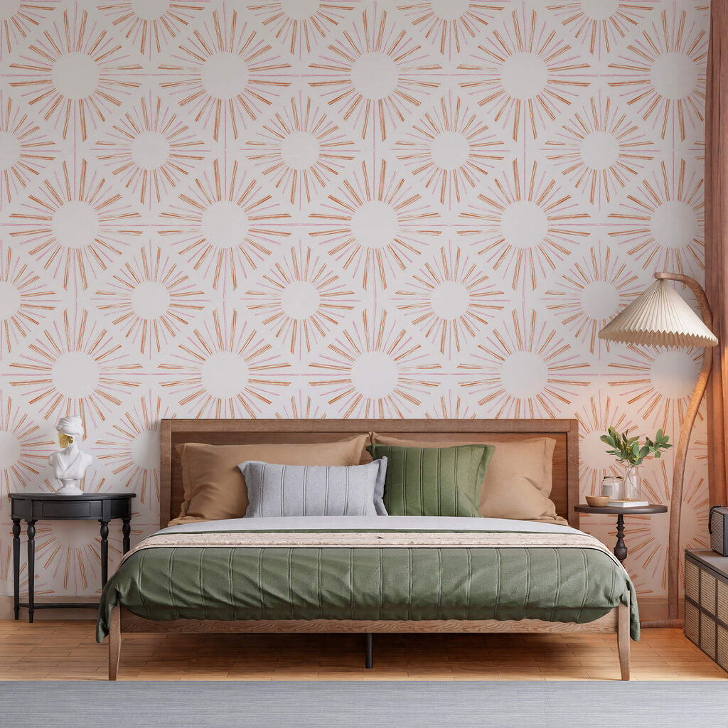 Model cu linii portocalii și albe