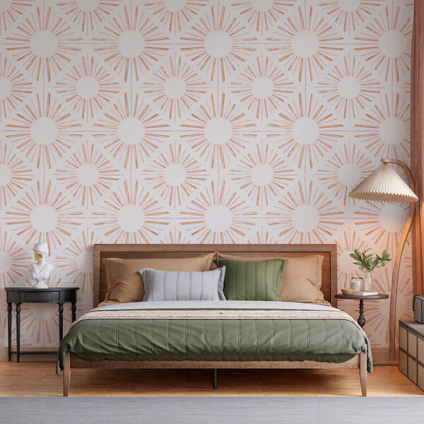 Model cu linii portocalii și albe