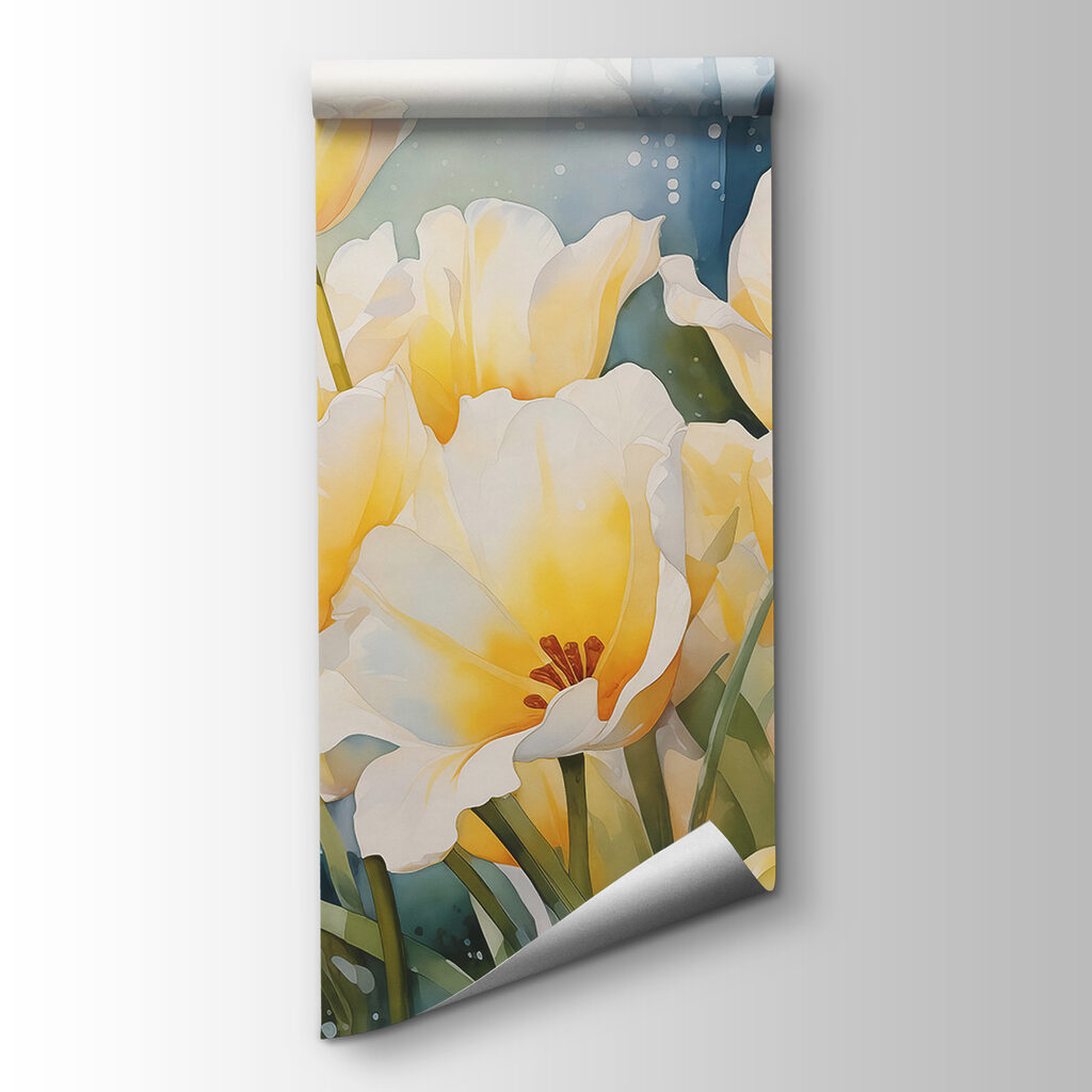 Painting of white flowers