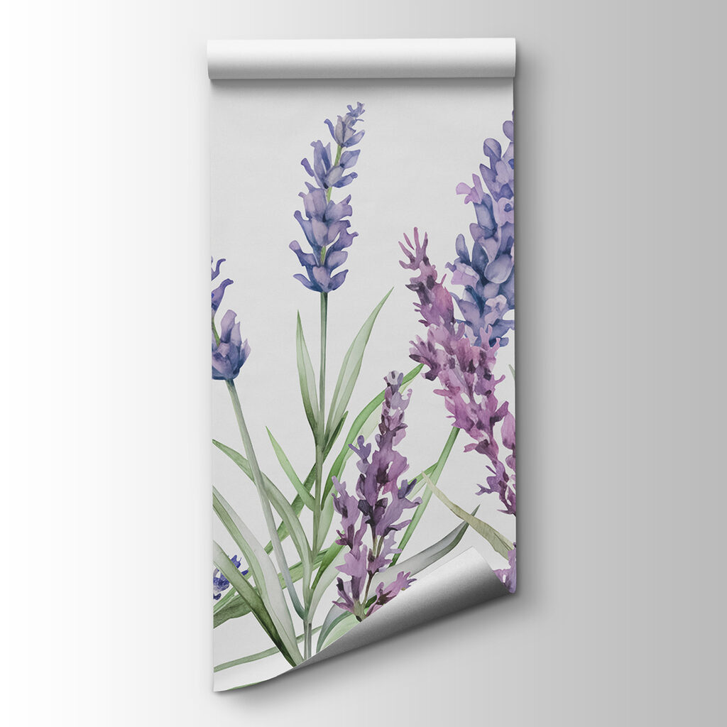 A row of purple flowers