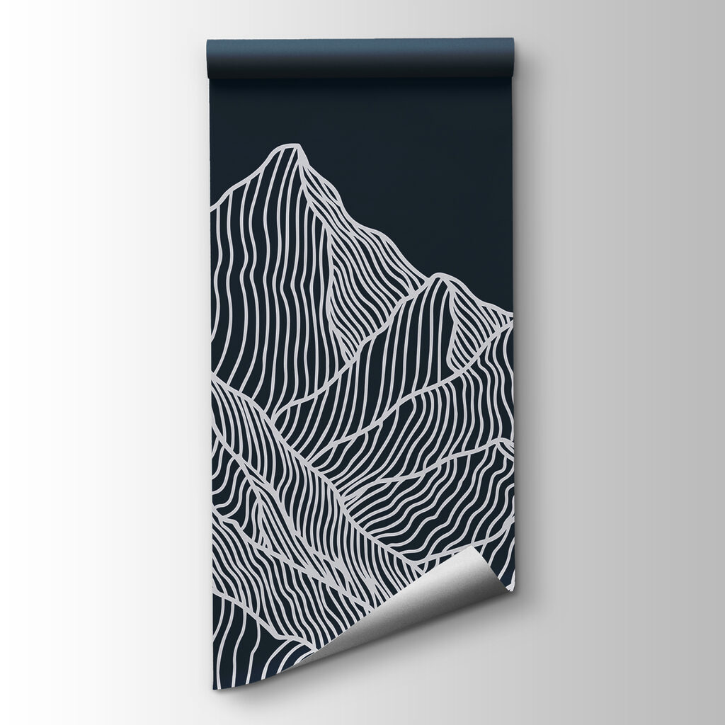 A white lines on a mountain