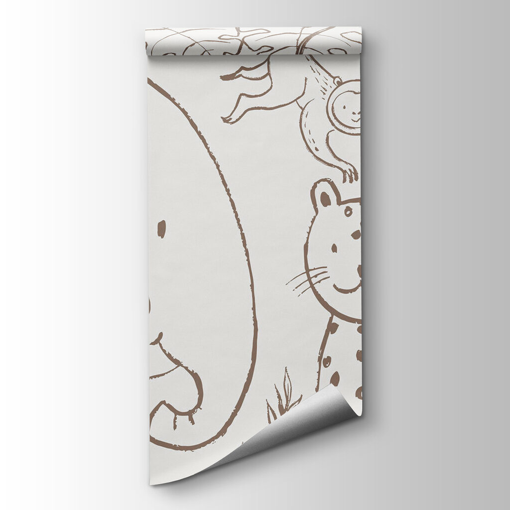 A drawing of animals and plants A drawing of animals and plants