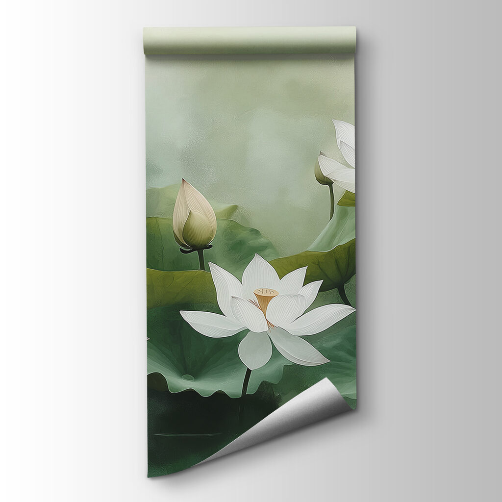 Group of white flowers and green leaves Group of white flowers and green leaves