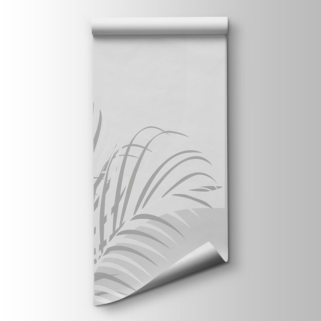 Elegant palm leaves on soft background