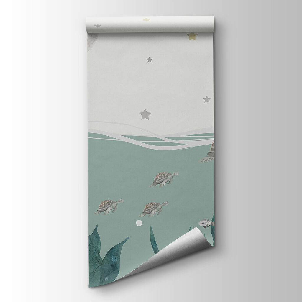 Seaweed and seahorses under the water