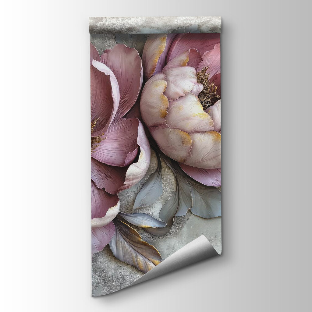 Group of flowers with leaves