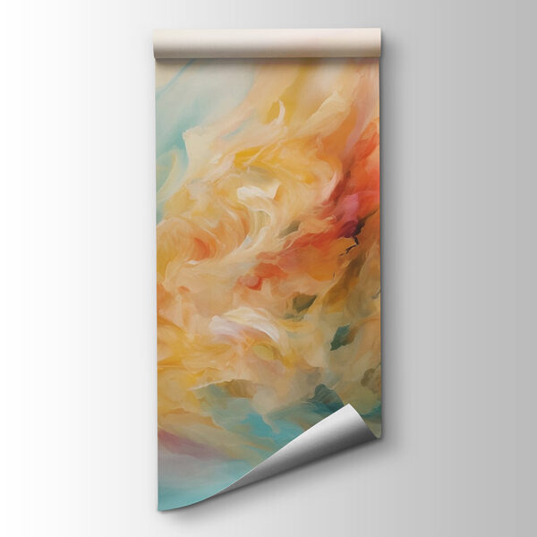 Colorful painting of a cloud of paint