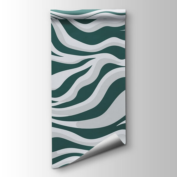 Green and white striped pattern