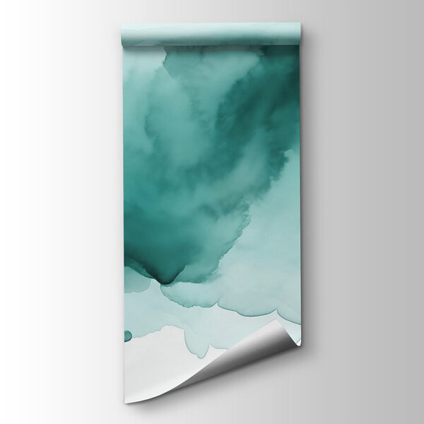 Soothing watercolor abstract in teal hues Soothing watercolor abstract in teal hues