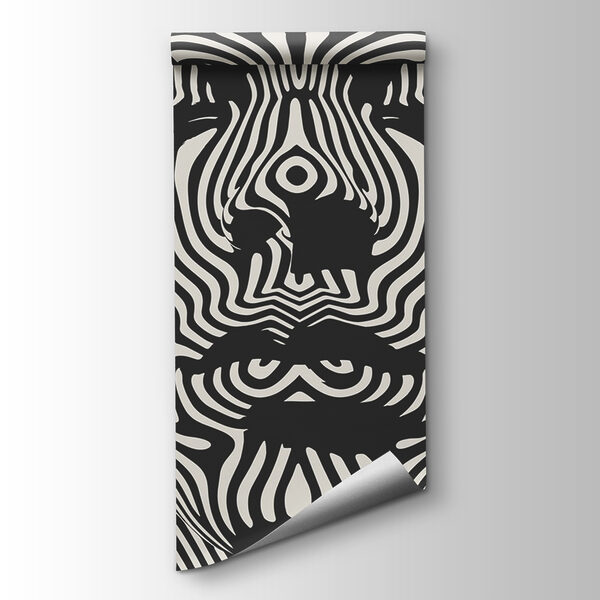 Black and white image of a person's face