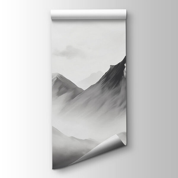 Mountain range with fog