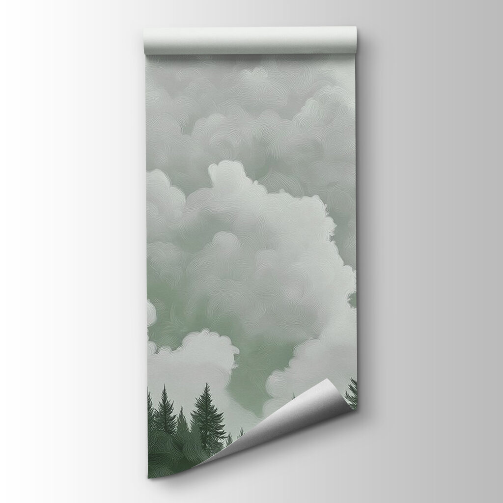 Group of trees and clouds