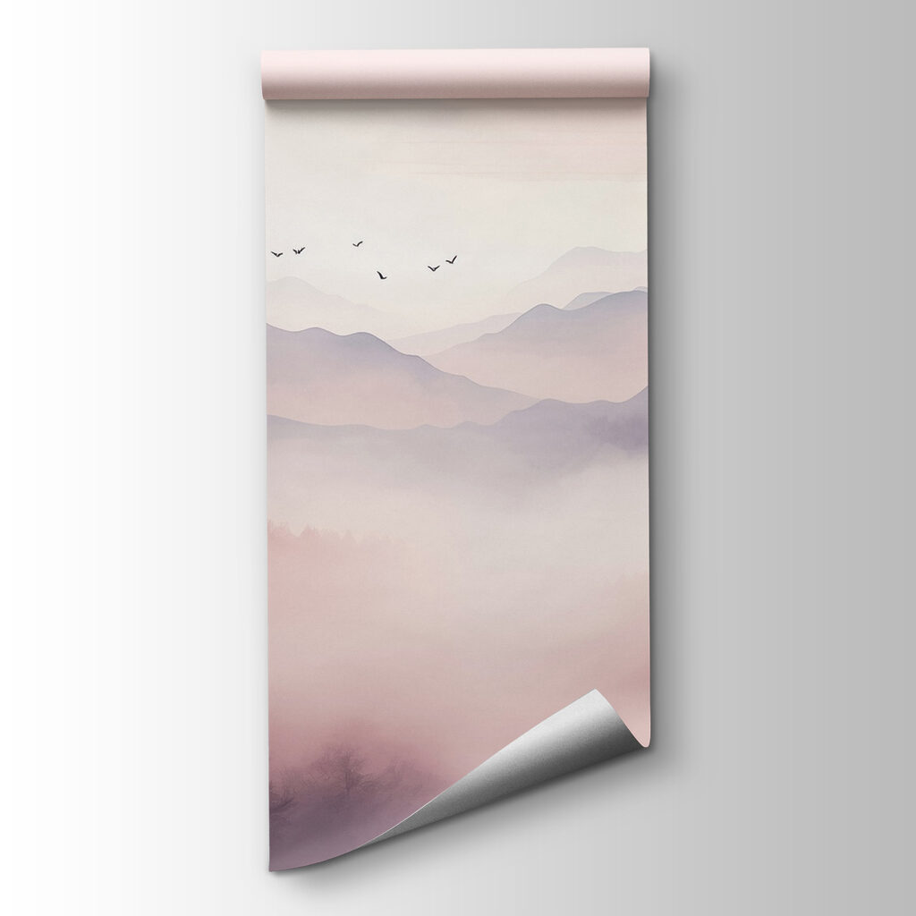 Landscape with trees and mountains