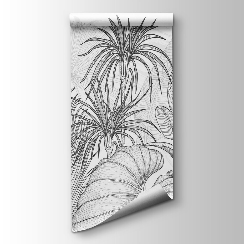 Black and white drawing of plants Black and white drawing of plants