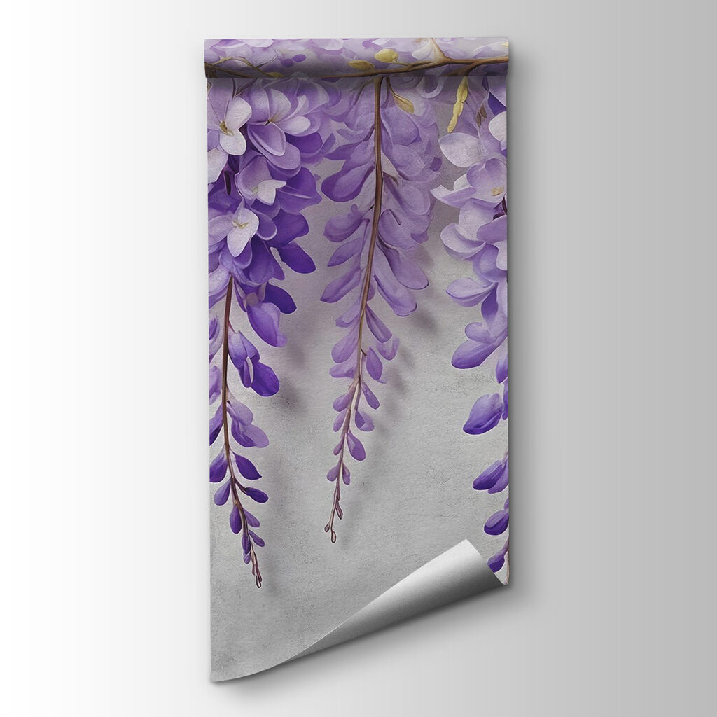 Branch with purple flowers Branch with purple flowers