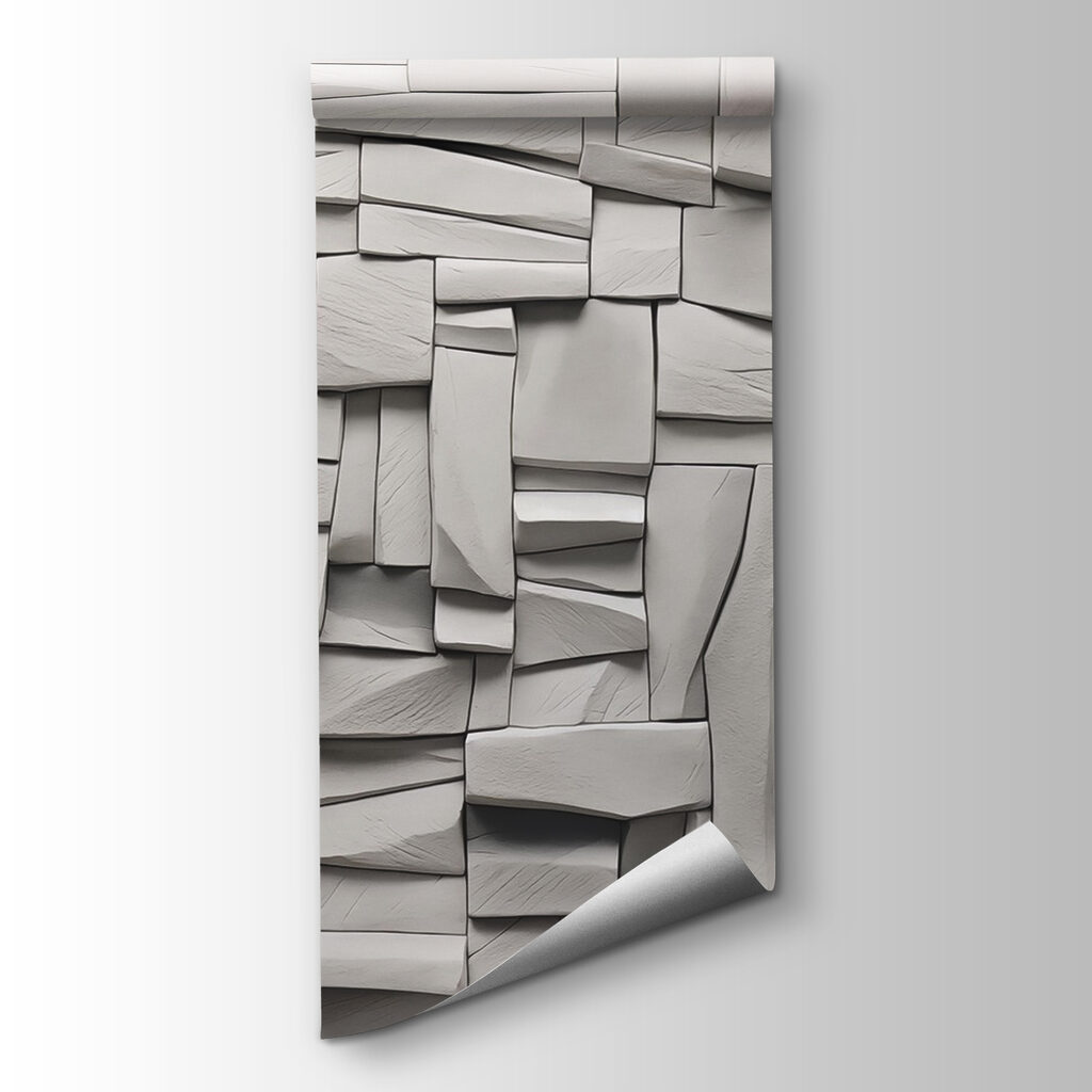 White wall with rectangles White wall with rectangles