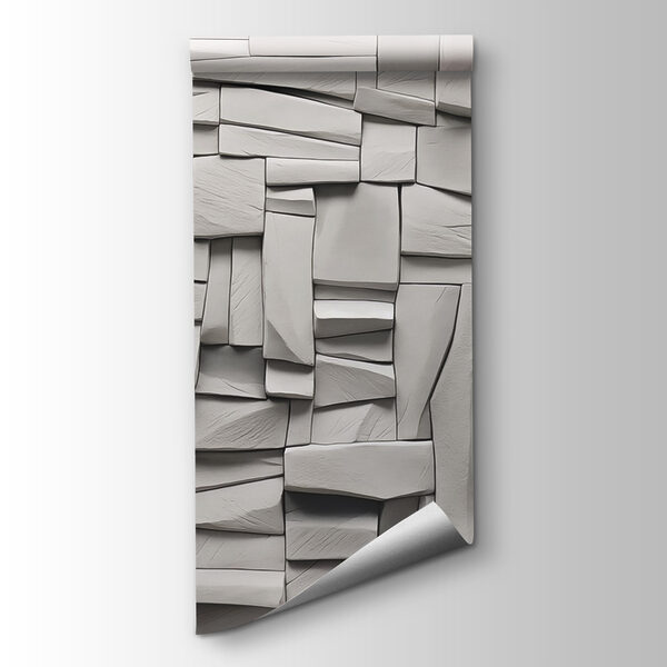 White wall with rectangles White wall with rectangles