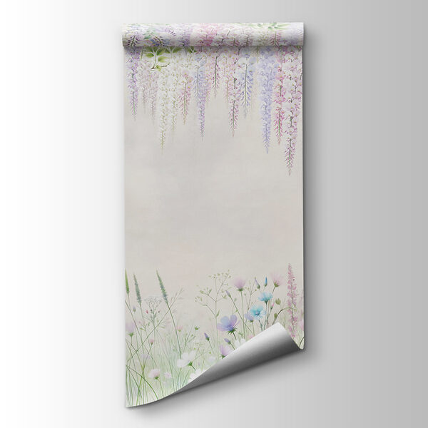 Painting of flowers and butterflies