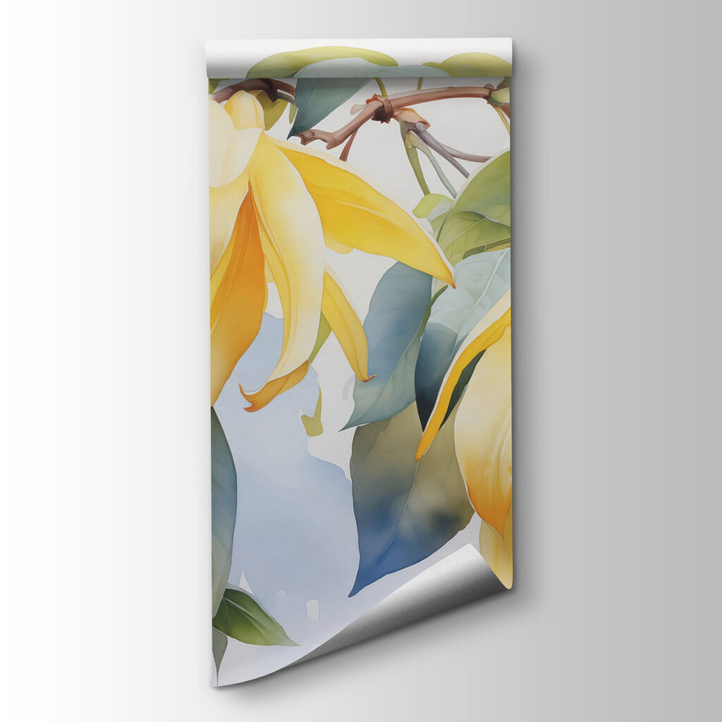 Yellow flowers on a branch