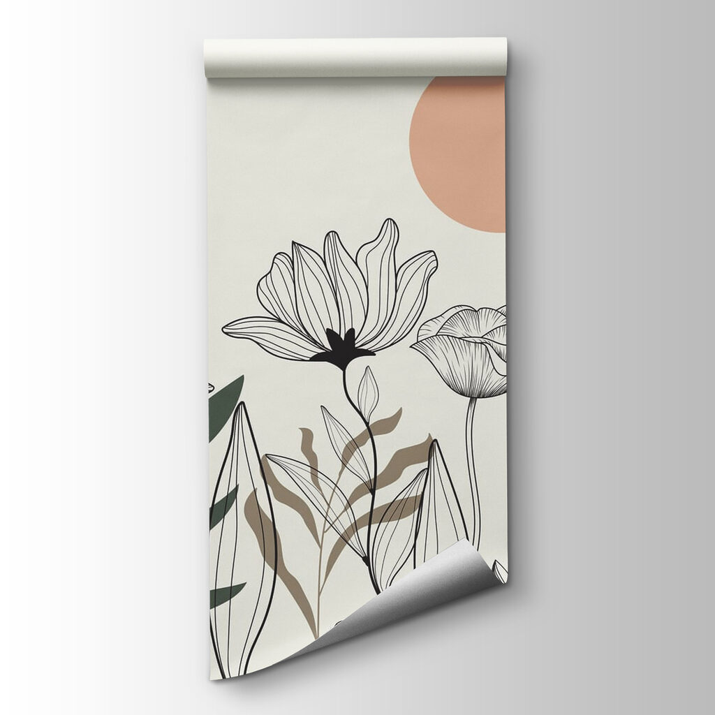 Drawing of flowers and leaves