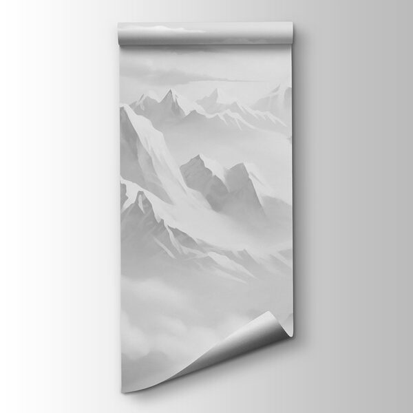 Mountain range with clouds