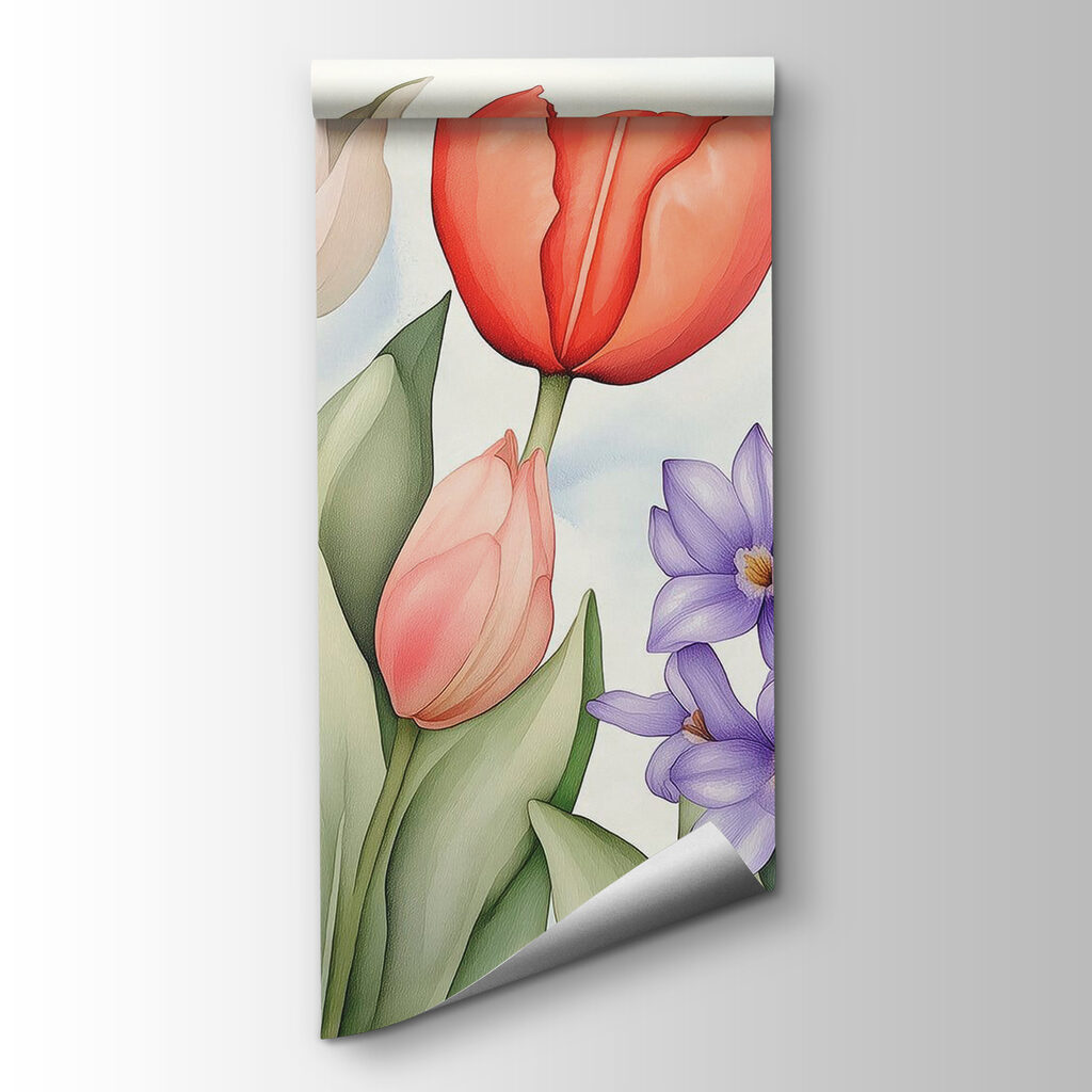 Group of flowers with leaves Group of flowers with leaves