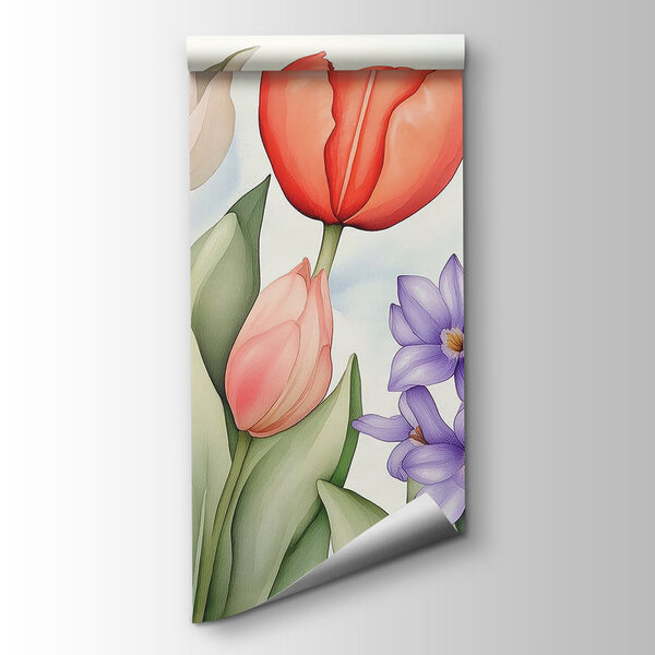 Group of flowers with leaves Group of flowers with leaves