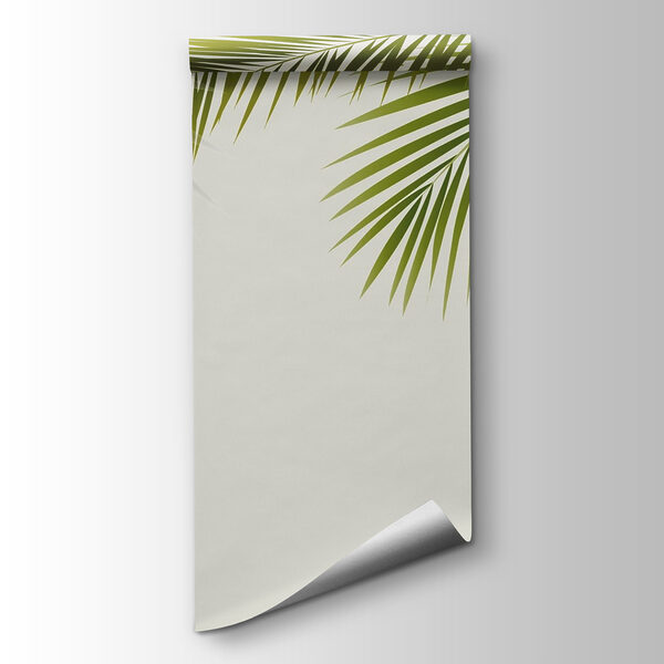 Green leaves on a white background