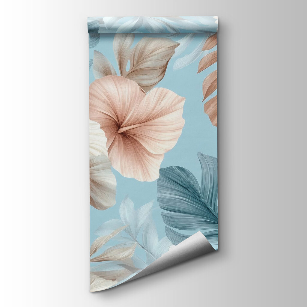 Floral pattern with white and brown flowers Floral pattern with white and brown flowers