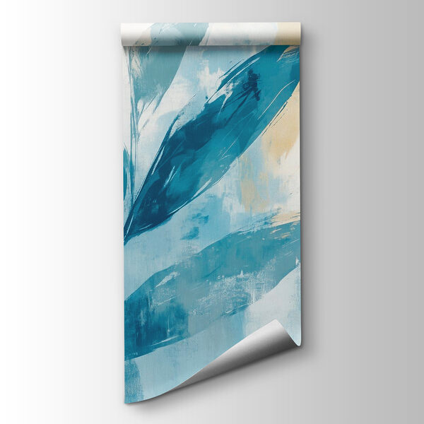 Painting of leaves on a white background Painting of leaves on a white background