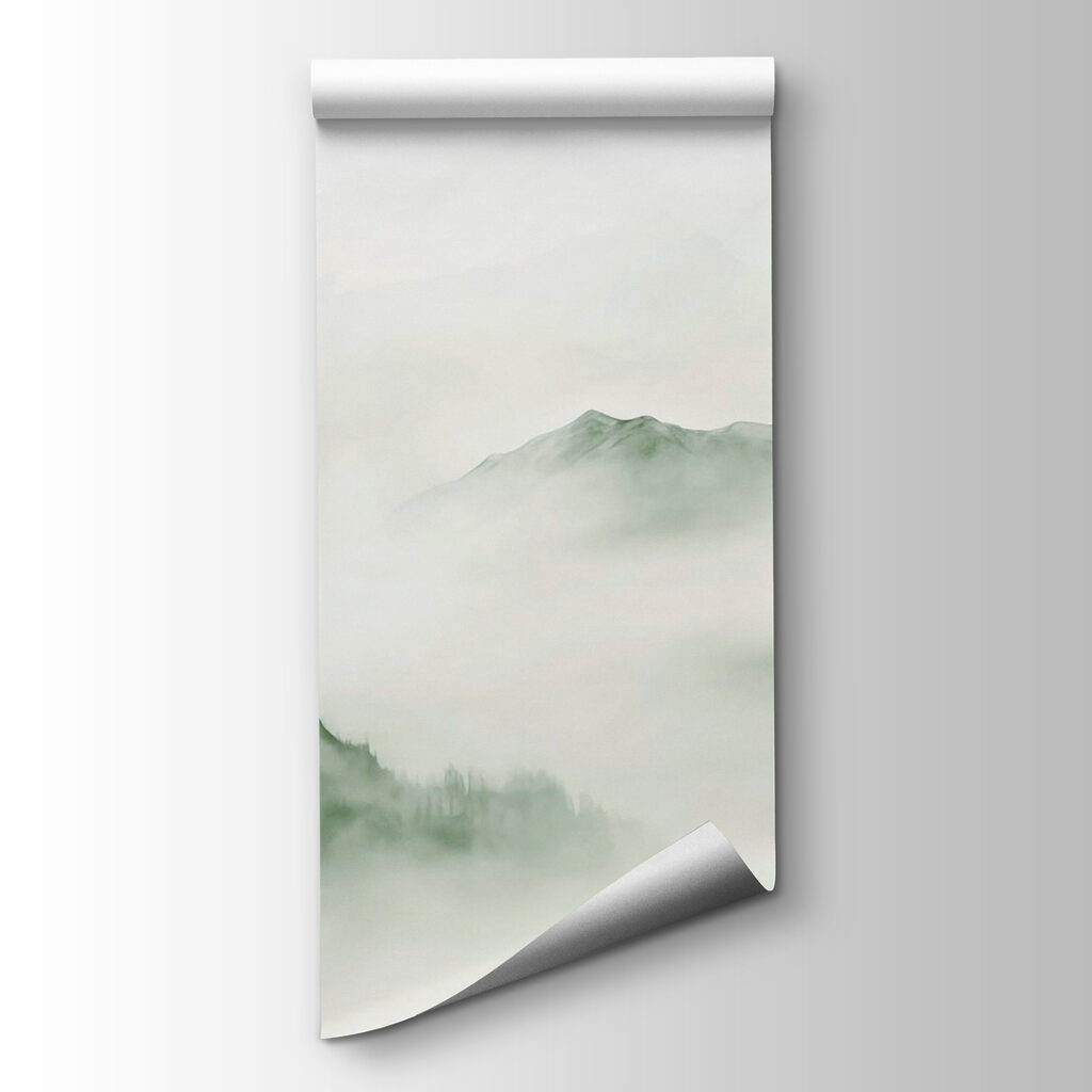 Foggy mountain range