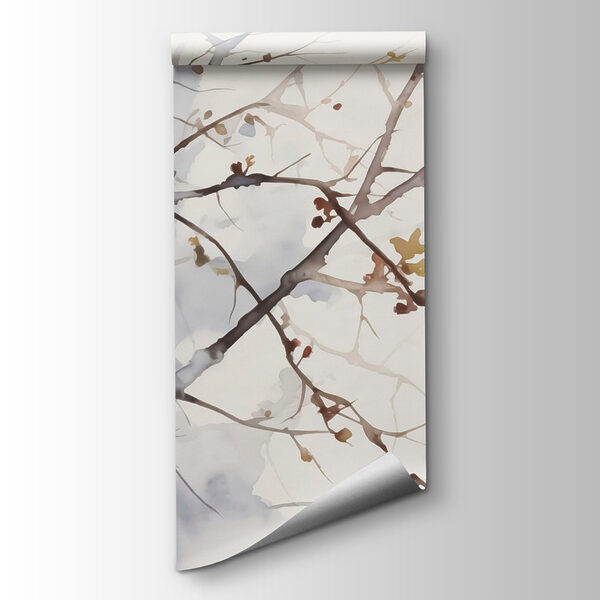 Watercolor of a tree branch with leaves on it Watercolor of a tree branch with leaves on it