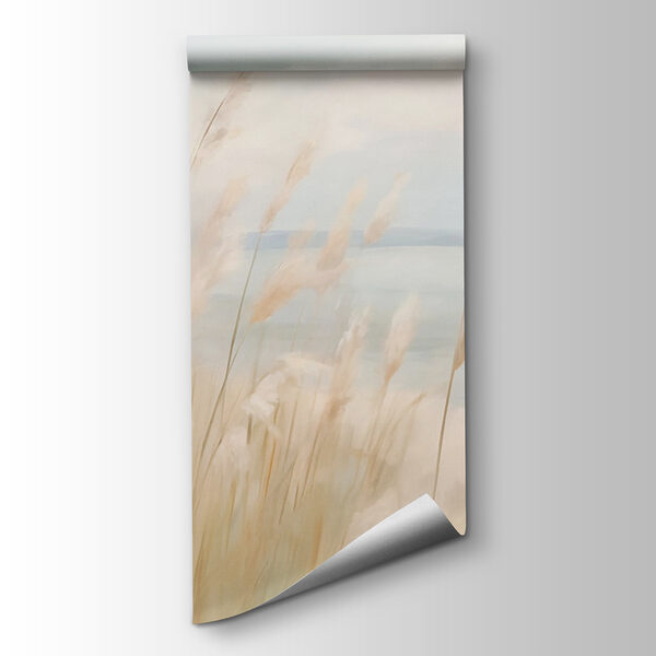 Tall grass with a body of water in the background