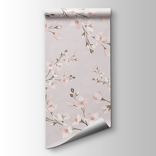 Pattern of flowers on a white background