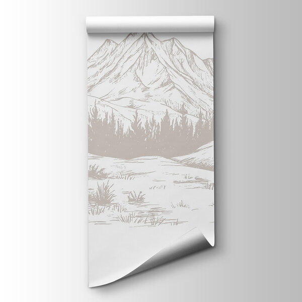 Drawing of a mountain range