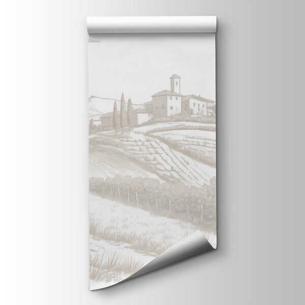 Landscape with a house and fields