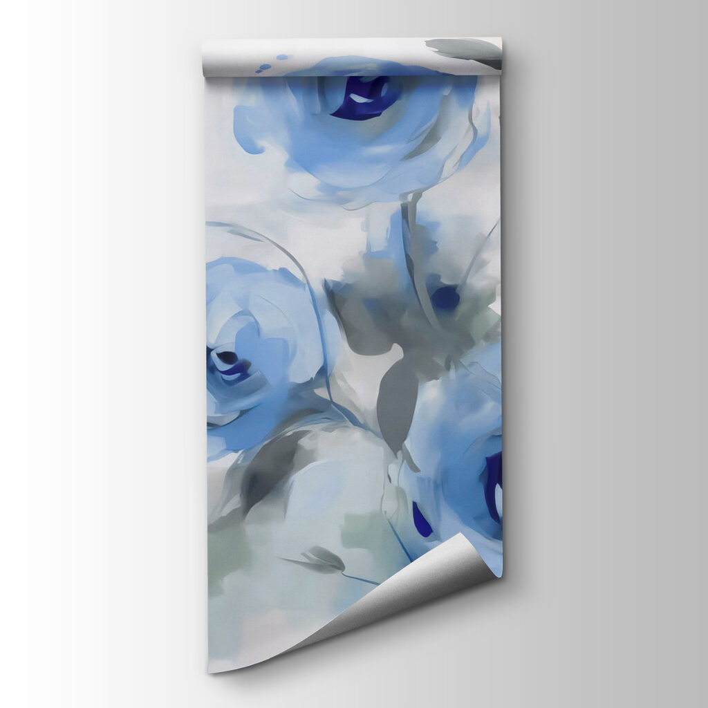 Painting of blue flowers